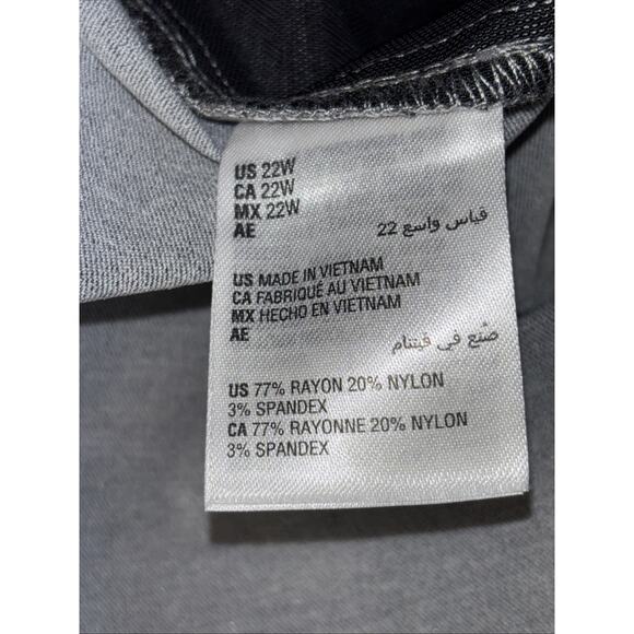 INC Womens Sz22 Skinny Leg Crop Mid Rise Tummy Control Pull On Dress Pants NWT - Picture 10 of 13